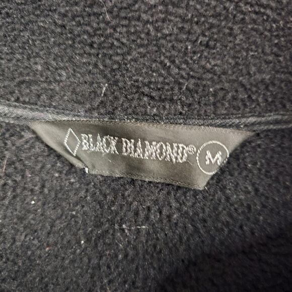 Black Diamond Fleece Jacket Mens Medium Black Malden Mills Climbing Hiking Work - Picture 7 of 14